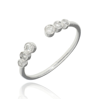 Fehér arany gyűrű 53-as méret (B35017_3I)